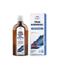 OSAVI Norvegiškas menkių kepenų aliejus 1000 mg Omega 3 - citrinų skonio - 250 ml