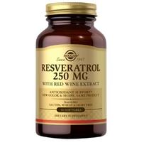 SOLGAR resveratrolis 250 mg su raudonojo vyno ekstraktu - resveratrolis 250 mg ir raudonojo vyno ekstraktas - 60 kapsulių