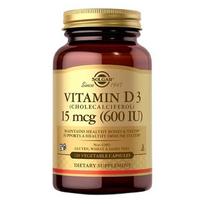 SOLGAR Vitaminas D3 15 mcg (600 TV) - 120 kapsulių