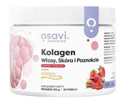 OSAVI Kolagenas plaukams, odai ir nagams, rabarbarų ir braškių skonio - 150 g