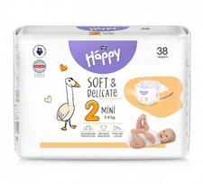 Sauskelnės kūdikiams BELLA Mini "2" 3-6 kg 38 vnt Soft&Delicate