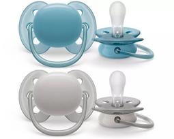 Čiulptukai AVENT "Ultra Soft" ortodontinis 6-18 m 2vnt blue
