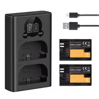 K&F Concept LP-E6NH  2250mAh Digital Camera Dual Battery with Dual Channel Charger, for Canon Camera Charger KF28.0021