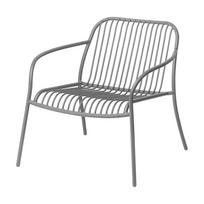 Pilkos spalvos metalinis sodo krėslas Yua Wire – Blomus