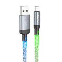 Kabelis USB A į Lightning Hoco 2,4A 1 m U112 pilkas