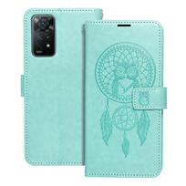 MEZZO knygos tipo dėklas telefonui XIAOMI Redmi Note 11 / 11S su svajonių gaudyklės raštu, žalias