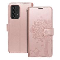 MEZZO knyginis dėklas telefonui SAMSUNG A53 5G medis rožinis auksas