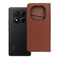 SMART PRO knygos tipo odinis dėklas telefonui XIAOMI Redmi Note 14 PRO 4G rudas