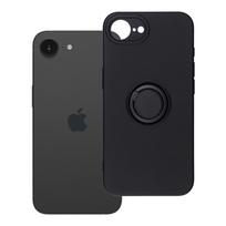 Dėklas telefonui su silikoniniu žiedu IPHONE 16e (SE 4 2025) juodas