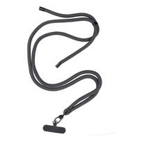 SWING (8mm) Telefono dirželis, Telefono pakabukas su reguliuojamu ilgiu / virvės ilgis 165cm (maks. 82.5cm kilpoje) / ant peties arba kaklo - pilkas