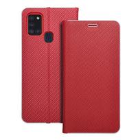 Dėklas telefonui LUNA Book Carbon skirtas SAMSUNG A21s - raudonas