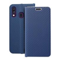 Dėklas telefonui LUNA Book Carbon SAMSUNG A40 mėlynas