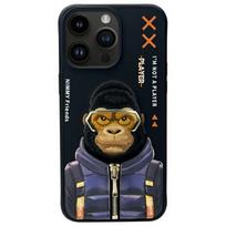 Nimmy Cool&Cute 2.0 beždžionės dėklas iPhone 15 Pro - juodas