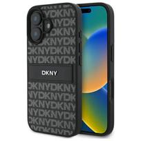 DKNY tekstūrinio rašto dryžuotas dėklas telefonui iPhone 16 - juodas