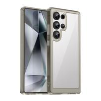 Dėklas telefonui (m) su gelio rėmeliu Samsung Galaxy S25 Ultra - skaidrus juodas (m)