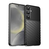 Griaustinio dėklas Samsung Galaxy S25+ silikoninis šarvuotas dangtelis - juodas