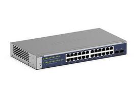NETGEAR 24-Port Gigabit Ethernet Smart Switch (GS724T) Managed, optional with Insight Cloud Management for 1 year, with 2 1G SFP, desktop and rack mount
