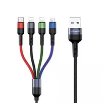 USAMS SJ413USB01 3-in-1 data transfer and charging cable | USB-A to Lightning | 10W | 3m