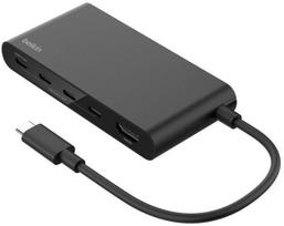 Belkin Hub USB-C, HDMI 2.0 4K, 4 porty USB-C 10Gbps, PowerDelivery 100W | AVC021HQBK | 745883924257