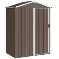 Metalinis sodo namelis 1,1 m², sodo namelis su dvišlaičiu stogu, užrakinamos stumdomosios durys, 136 x 87 x 179 cm