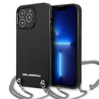 Karl Lagerfeld monogramos plokštelė dėklas iPhone 13 Pro / 13 6.1" - juoda