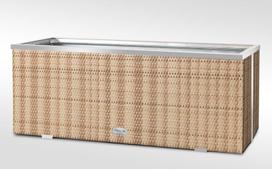 Lauko vazonas su laistymo sistema 125 cm x 39 cm x 43 cm, šiaudinė