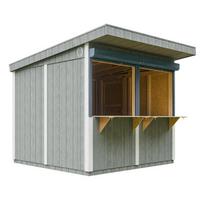 Premium kokybės medinis prekybinis kioskas Timbela M950, H240x248x305 cm, su dažų rinkiniu CAVERN STEEL