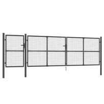 vidaXL Tinkliniai sodo vartai, antracito spalvos, 500x125 cm, cinkuotas plienas