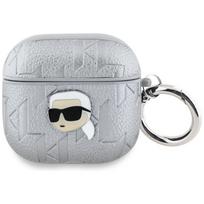 Karl Lagerfeld Monograma Karl galvos dėklas AirPods 4 - sidabrinė