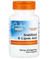 Stabilizuota R-lipoinė rūgštis su Na-RALA, 100 mg - 60 v kapsulių