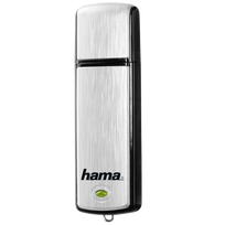 Hama FlashPen Fancy - USB-Flash-Laufwerk - 16GB - USB2.0 - Schwarz, Silber (00181081)