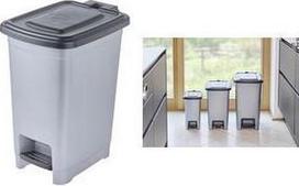 keeeper Tret-Abfalleimer olaf, 40 Liter, PP, light silver komfortables Öffnen und Schließen mit Tretpedal, leicht zu - 1 Stück (1031516000000)