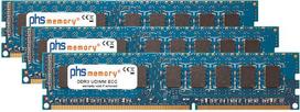 PHS-memory 24GB (3x8GB) Kit RAM Speicher kompatibel mit Intel SR1680MV DDR3 UDIMM ECC 1333MHz PC3-10600E (SP580197)