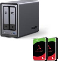 Ugreen NASync DXP2800 2-Bay NAS mit 8 TB (2x Seagate IronWolf 4 TB) Intel N100 2.5GbE