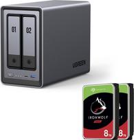 Ugreen NASync DXP2800 2-Bay NAS mit 16 TB (2x 8 TB Seagate IronWolf) Intel N100 8GB DDR5