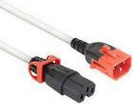 ACT Powercord C14 IEC Lock+ Dual Locking - C15 IEC Lock+ white 1 m, PC3871 (PL0051)