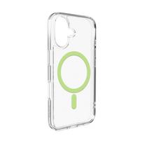 Puro Lite Mag TPU+PC dėklas suderinamas su MagSafe iPhone 17 - skaidrus su žaliu žiedu