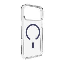 Puro Lite Mag TPU+PC dėklas telefonui suderinamas su MagSafe iPhone 17 Pro Max - skaidrus su mėlynu žiedu