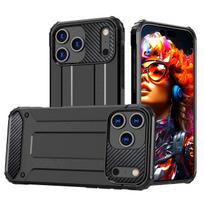 Hybrid Armor dėklas telefonui iPhone 17 Pro Max - juodas