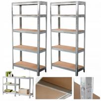 2 vnt. Metalinė sandėliavimo lentyna biurui, garažui 5 lentynos 180x90x40 875kg