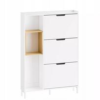Batų spintelė, 90,2x129,6x19,1 cm, Balta, MDF plokštė, FSR209-WN
