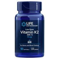 LIFE EXTENSION Mažos dozės vitaminas K2 MK7 ES - 90 kapsulių