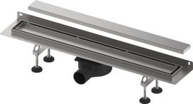 Dušo latako komplektas su dvipusėmis grotelemis steel/plate, su užlenktu flanšu 800mm TECElinus 15100081