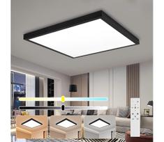 Brilagi-LED Reguliuojamas vonios šviestuvas FRAME SMART LED/50W/230V IP44 juodas + nuotolinio valdymo pultas