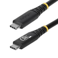 StarTech.com 2m (6ft) USB4 Cable, 20Gbps, USB-IF Certified USB-C Cable, 240W PD EPR, 4K 120Hz DP 1.4, TPE Jacket, Black USB-C Cord