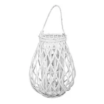 BESK A white kerosene lamp with a glass pane, 17/31x40cm