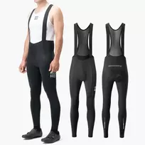 Rockbros 200021 Long Cycling Bib Shorts with Pad, Size XXL - Black