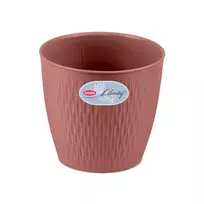 stefanplast Flower pot, Liberty design, 20cm diameter x 19cm height, brown