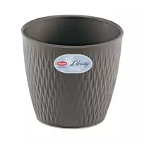 stefanplast Flower pot, Liberty design, 30x27cm, grey