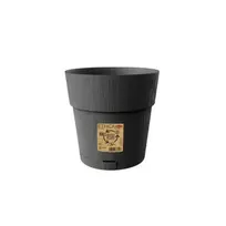 stefanplast Flower pot with tray, Ethica, Ø20x19cm, grey